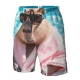 thumbnail image 4 of Fuzoiu Island Vacation Guinea Pig Print Men's Beach Shorts,Men's Swim Trunks,Quick Dry Board Shorts with Pockets,Men's Bathing Suits for Surfing, Running, and Casual Wear-X-Large, 4 of 6