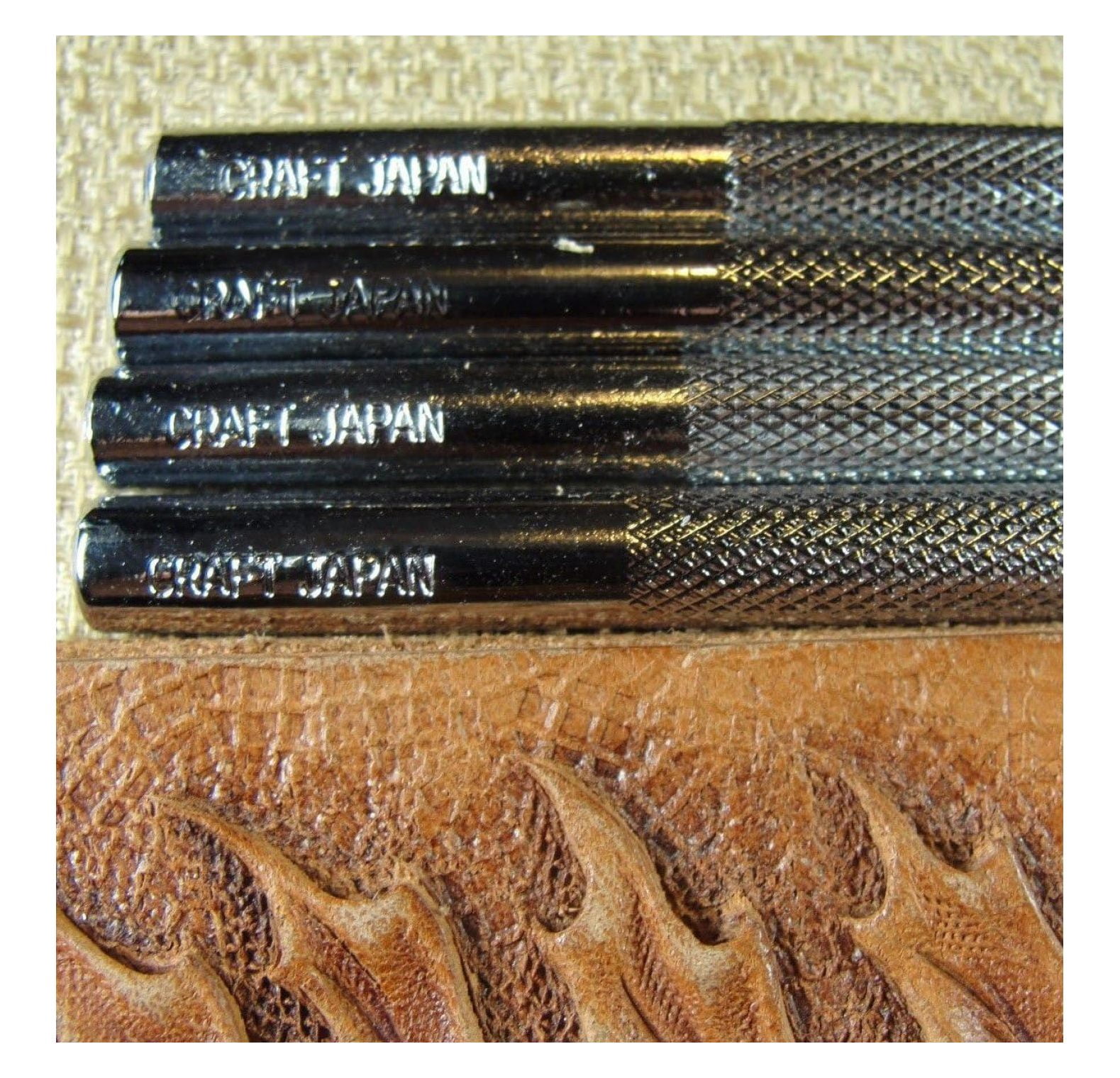 Checkered Beveler , Set of 4, Craft Japan Leather Stamping Tools