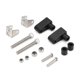 thumbnail image 3 of Lot de 2 supports de projecteurs LED modifiés en alliage d'aluminium noir pour moto Xciting 250 300, 3 of 4