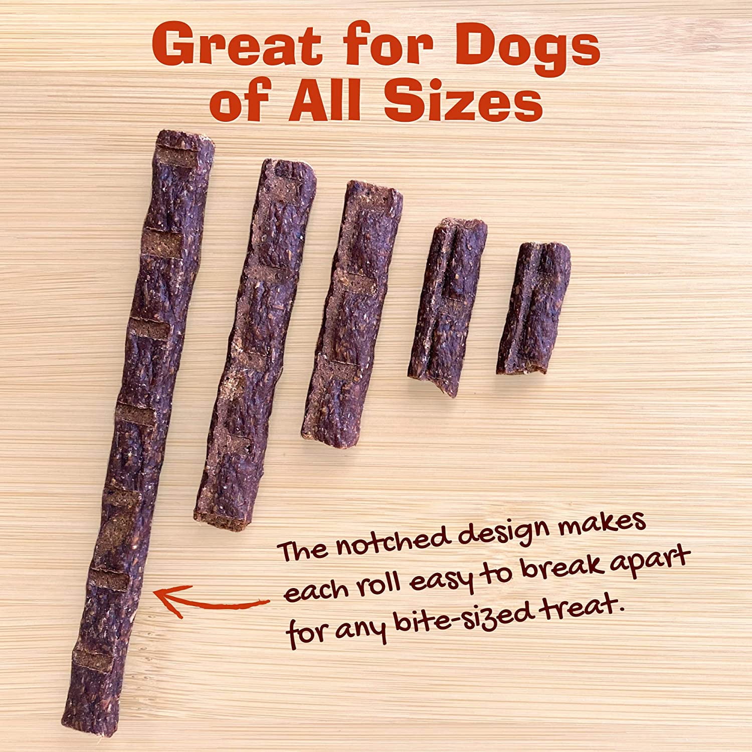 Riley's Jerky Rolls Beef Recipe Dog Treats, 5-oz pouch