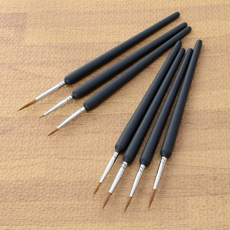 6 Pcs Art Paintbrush Sets, Arti Supply Pure Hair Wolf Hair Painting Brush  for Acrylic Gouache Oil Painting and Watercolor
