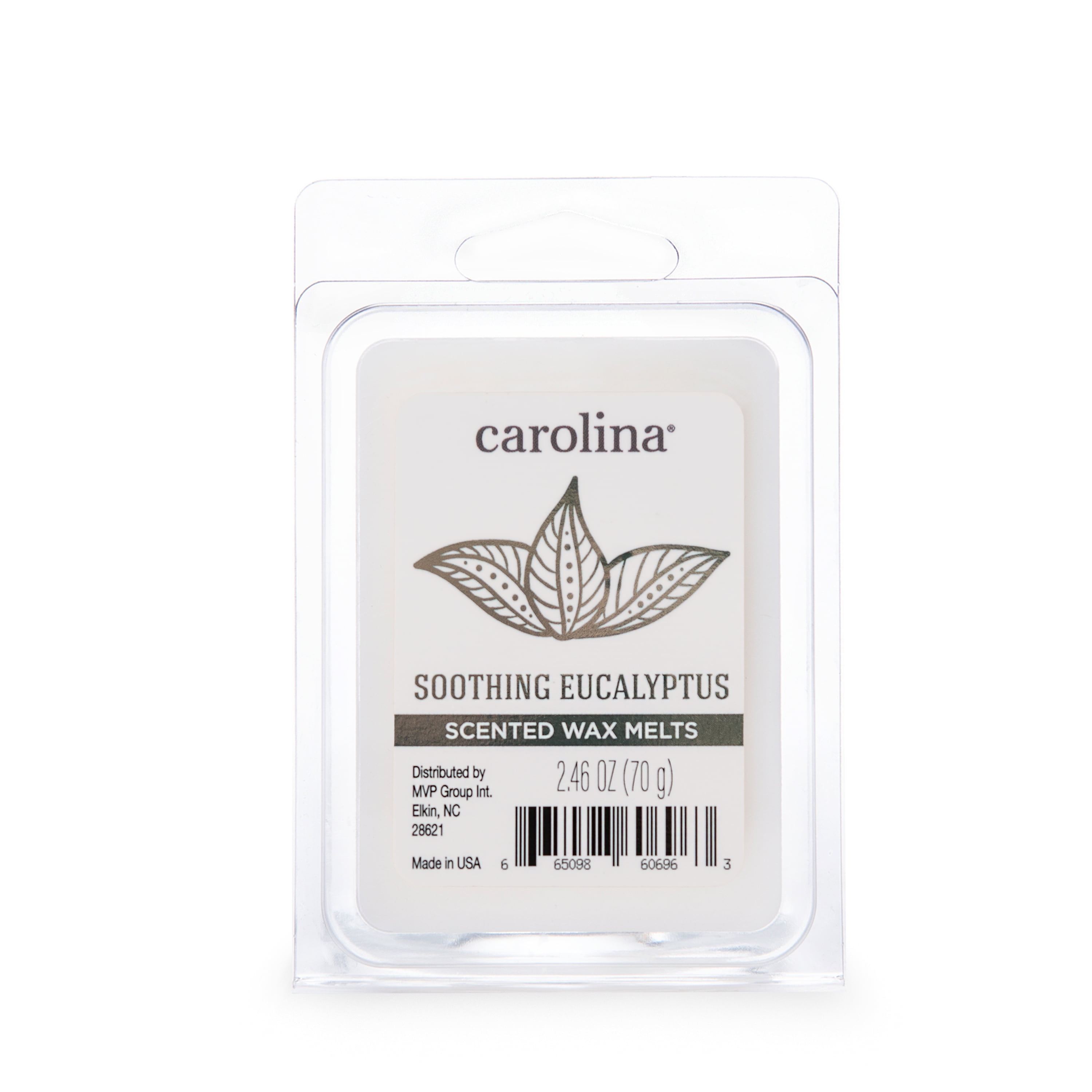 Carolina Candle Soothing Eucalyptus 2.46 oz Wax Melt, Aromatherapy, 6 Cube, White