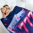 thumbnail image 6 of 777 Casino Super Soft Blanket Flannel Throw Blanket Flannel Microfiber Blankets for Couch Bed Sofa Fluffy and Warm 60"x80", 6 of 9