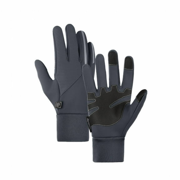 FACEGA Cycling Gloves,Steady Grip on Rough Roads Winter Cycling Gloves,Comfortable Breathable Bike Gloves for Men,Gray