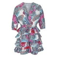 thumbnail image 5 of Guzom Dresses for Women 2023- Spring and Summer Elegant Long Sleeve Holiday New Years Mini Dresses Blue L, 5 of 8