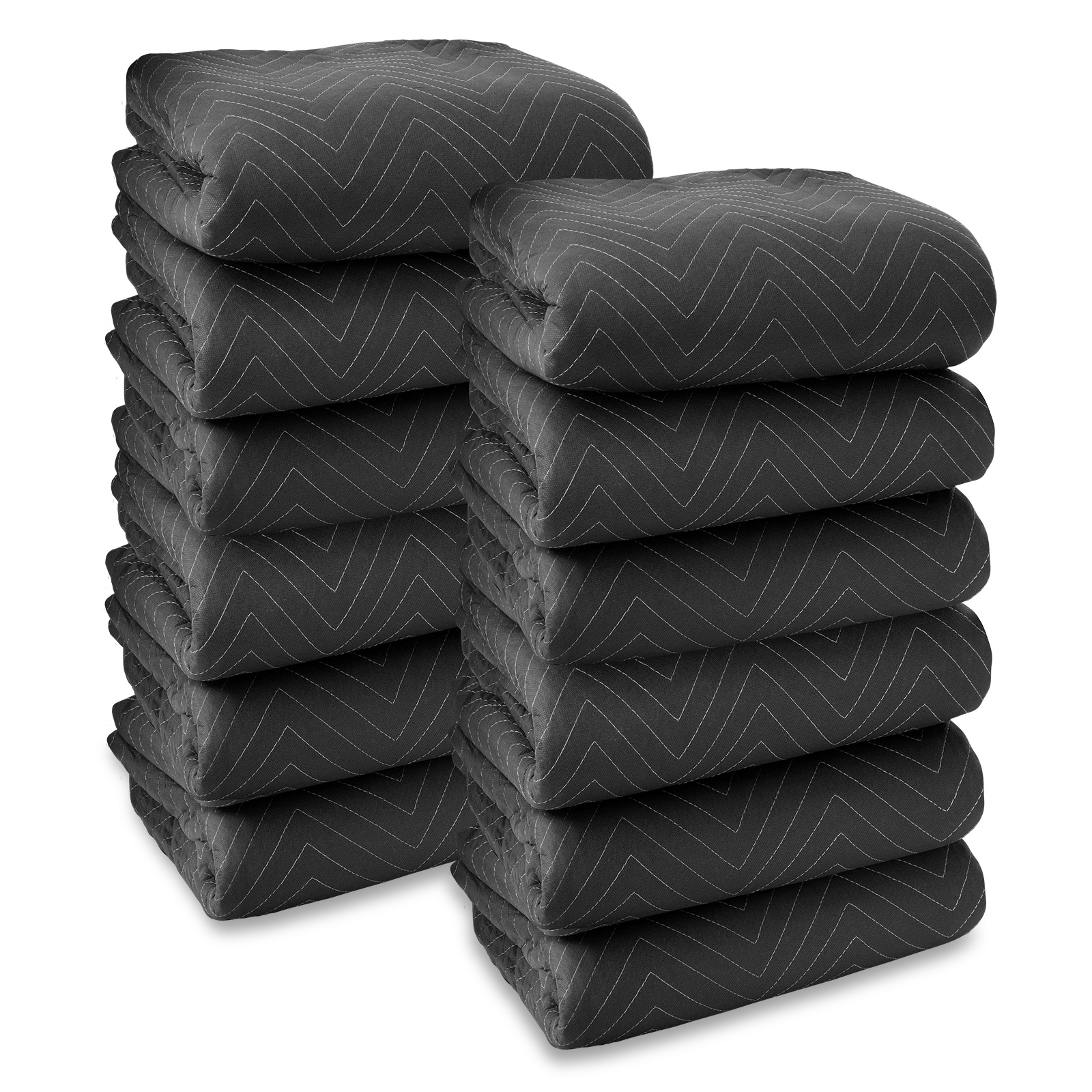 Sure-Max Deluxe Pro Moving Blankets - 10 Pack, 80 X 72 Inches, Royal Blue (40 Lbs)