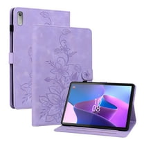 XYX for Lenovo Tab P11 Gen 2 11.5 2022 TB350FU Case, PU Leather Slim Folio with Multi-Angle Stand - Purple Lily Flower