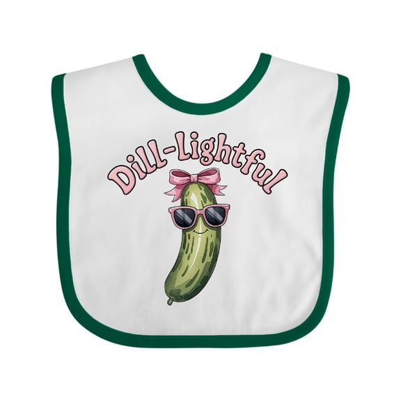 Inktastic Dill-lightful Pickle Girls Baby Bib