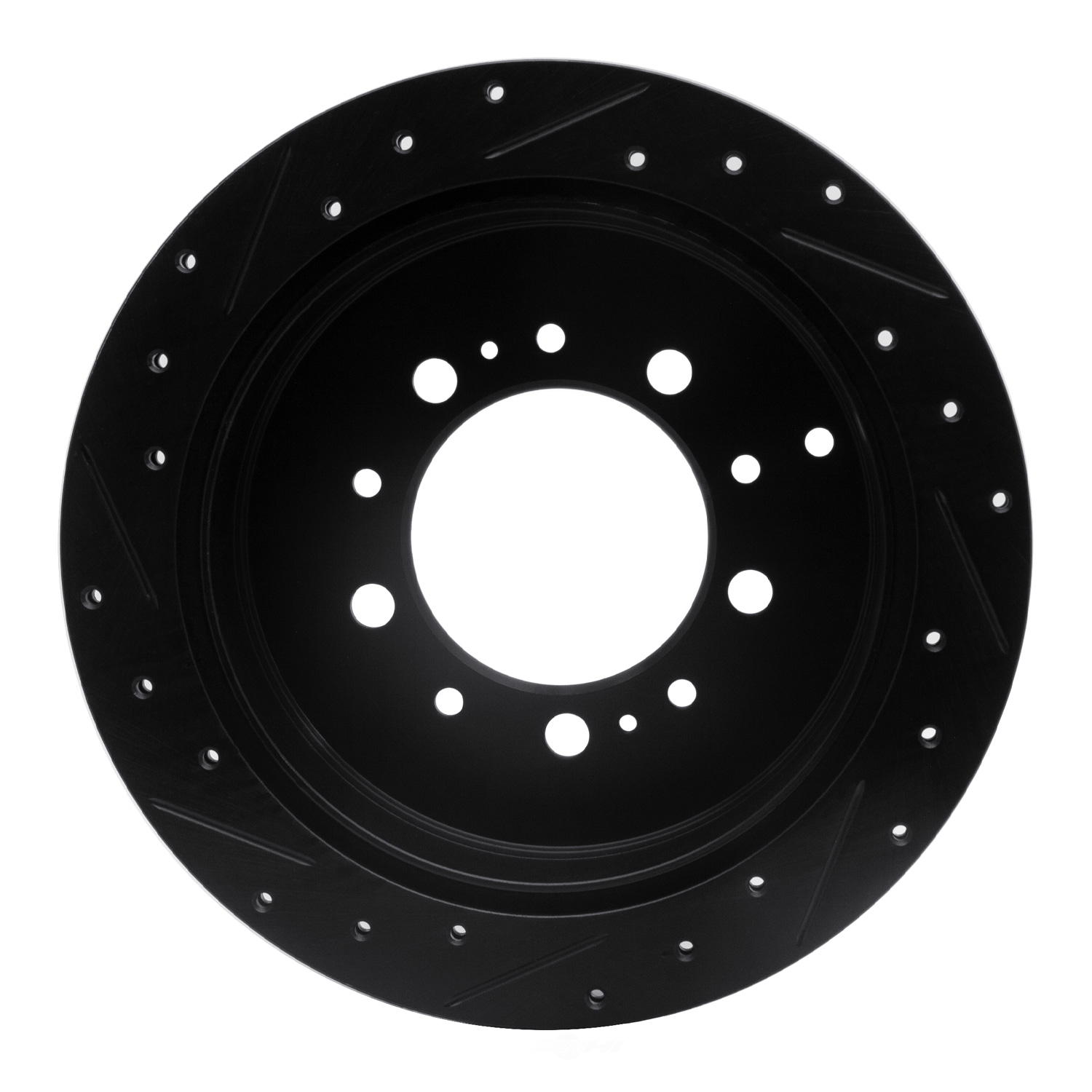 Dynamic Friction Company 633-76137R DFC Brake Rotor - Drilled And Slotted - Black