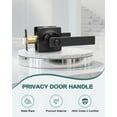 thumbnail image 2 of Matte Door Handles Passage Door Handles Interior Door Handles NonLocking Lever Set [for Hallway or Closet Doors] Reversible for Right/Left Sided Doors, 2 of 8