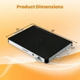 thumbnail image 3 of Costway 3PCS 16" x 12" Electric Warming Tray Tempered Glass Food Warmer with Anti-Scalding Handles, 3 of 10