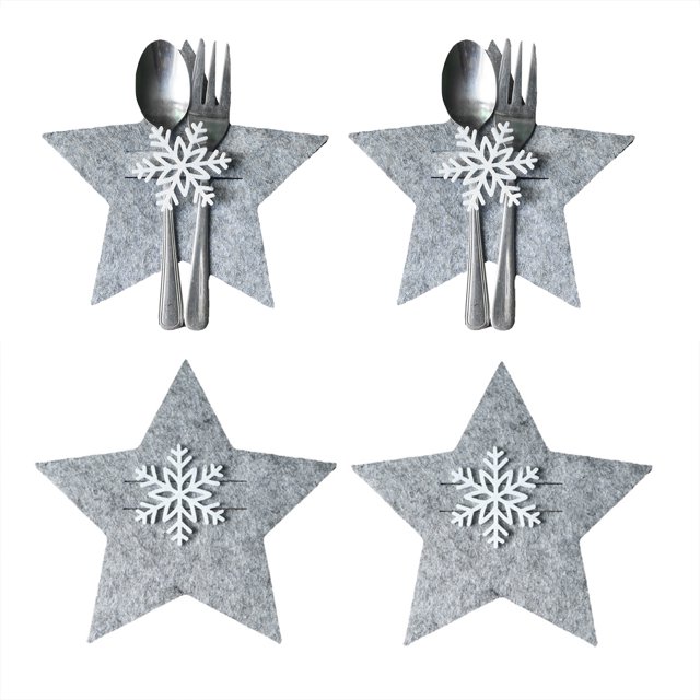 Soporte para utensilios de mesa cubiertos cuchillos tenedores y cucharas paquete de 4 (gris) JShteea Libre de BPA