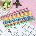 thumbnail image 4 of Colorful Reusable Hard Plastic Stripe Drinking Straws Party Decoration, 4 of 5