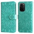 thumbnail image 2 of Funda tipo cartera GANGXUN para Xiaomi Poco F3 Pro , diseño girasol, cuero PU, soporte, cierre magnético, tarjetero, 2 of 5