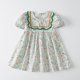 thumbnail image 5 of Vestido de verano de manga abullonada para niña, vestido de princesa con cuello cuadrado y encaje floral, vestido de manga corta para niña, 5 of 5