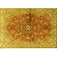 thumbnail image 1 of Ahgly Company Machine Washable Indoor Rectangle Persian Yellow Traditional Area Rugs, 2' x 4', 1 of 4