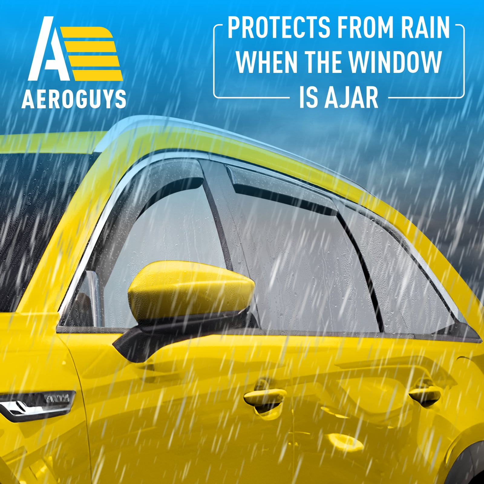Extra Durable Window Deflectors In-Channel Window Visors Rain Guards Fit for Mazda CX-90 2024-2026, Sun Visors, Wind Vent Visors, vent shades, Exterior Car Accessories - 4 pcs. AG0808