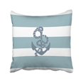 thumbnail image 1 of RYLABLUE Decorative Soft Accent Pillows Nautical Stripes Anchor Throw Pillows Case Pillow Protector Pillowcase Size 20x20 inches Two Side, 1 of 1