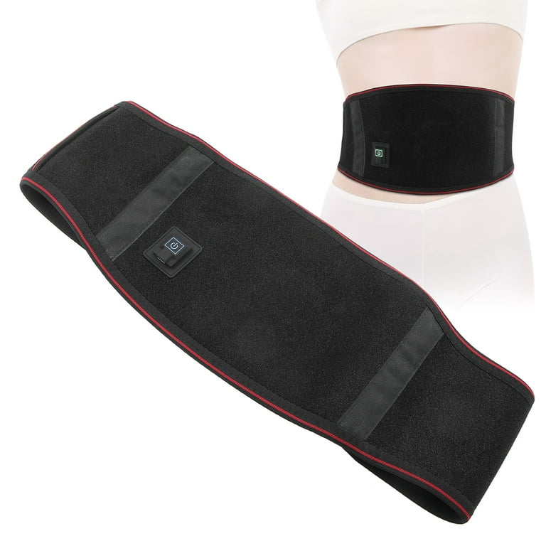 EOTVIA Heating Pad with Massager Heated Waist Massage Belt for Back Pain  with 3 Heat Levels for Cramps Menstrual Low Back Abdominal Waist Lumbar for