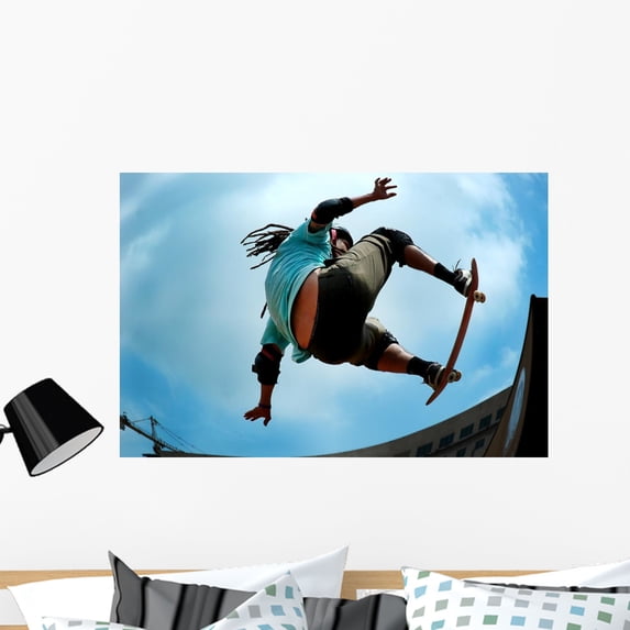 Skateboarding Wall Mural Decal Sticker, Wallmonkeys Peel & Stick Vinyl Graphic (36 in W x 24 in H)