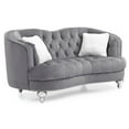 thumbnail image 5 of Passion Furniture PF-G755-L Jewel 71 in. Flared Arm Polyester Straight Sofa in Gray, 5 of 5