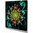 thumbnail image 2 of Fleur Fractale Brillante Parfaite en Vert - Impression sur Toile Florale, 2 of 3