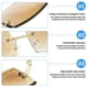 thumbnail image 3 of 3 pares de gafas de sol rectangulares sin montura, gafas tintadas sin marco, gafas rectangulares transparentes vintage Y2K para mujeres y hombres, 3 of 6