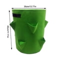 thumbnail image 2 of Bolsa de cultivo de plantas de fresa, jardín de la casa, bolsa portátil para macetas de hortalizas con flores de patata, verde, 30x45 cm, 8 agujeros Sweethay HA6255-03B, 2 of 6