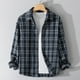 thumbnail image 1 of Blusa y camisa de manga larga con cuello vuelto, nueva camisa informal a cuadros para hombre, blusa holgada juvenil de manga larga con cuello vuelto, blusa de poliéster para hombre, 1 of 6