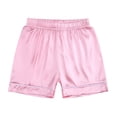 thumbnail image 4 of eczipvz Girls Pajamas Satin Pajama Set Silk Pjs Short Sleeve Sleepwear Loungewear Clothes Set Pink 13-14 Years, 4 of 7