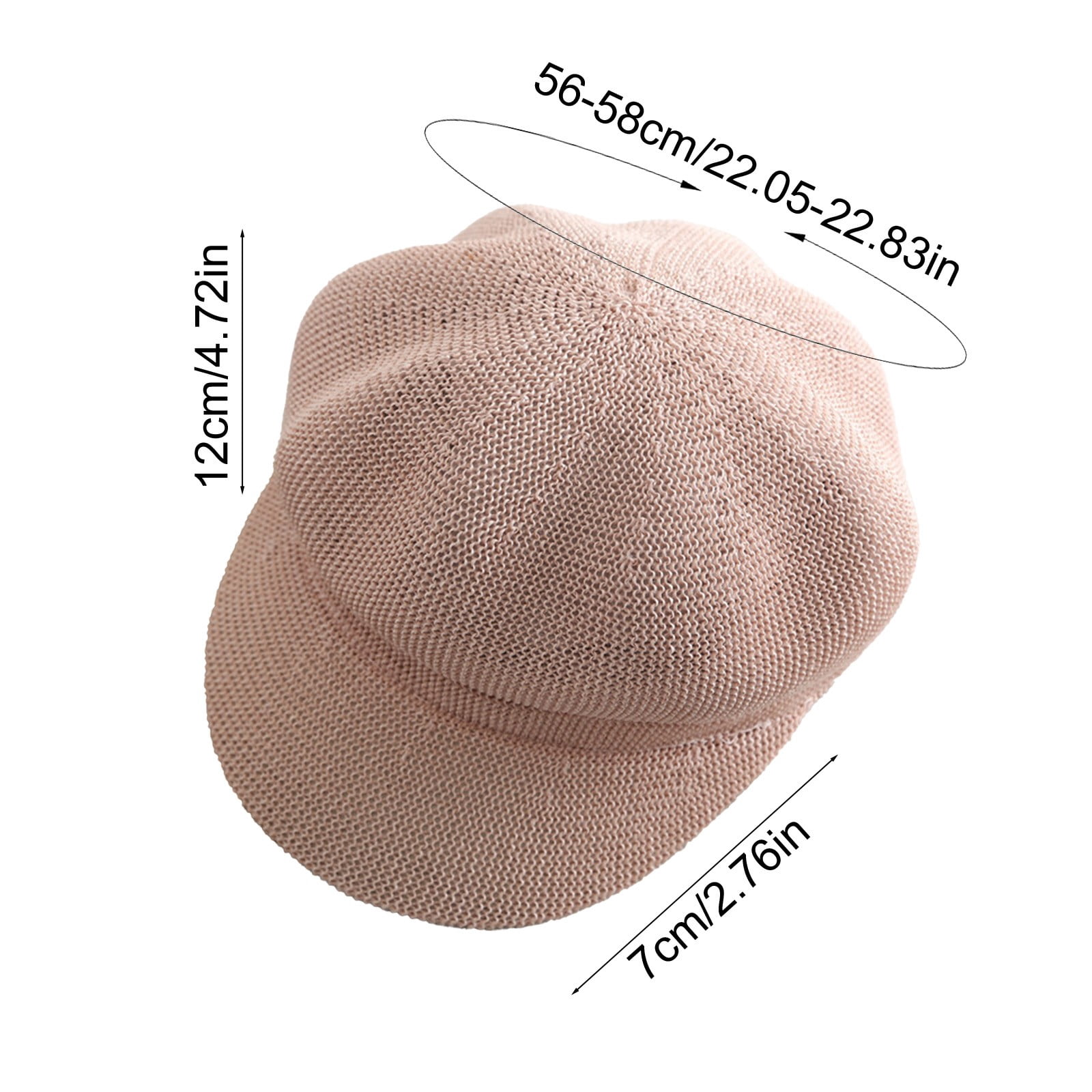 Women\'s Newsboy Cap Beret Breathable Mesh Sun Hat Beach Hats Octagonal Hat Khaki Breathable Mesh Newsboy Cap Beret - Summer Octagonal Sun Hat  main image 4