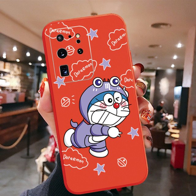 Funda De Silicona Suave Para Samsung Galaxy S21 Ultra S20 FE S10 Plus A52 A72 A32 Doraemon Stitch Borde Recto