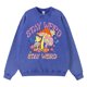 thumbnail image 3 of Sudadera con capucha vintage desgastada con estampado de flores y hongos para hombre, estilo urbano, de algodón, de gran tamaño y holgada, 3 of 5