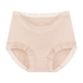 thumbnail image 3 of Swuxness Women's Lace Breathable Underwear, Women's Plus Size Panties, Women's Plus Size High Waisted Solid Color Lace Comfortable Soft Stretch Panties Beige, XXL, 3 of 5