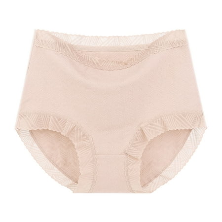 Lmnyox Seamless Underwear for Women High Waist No Show Leakproof Briefs Plus Size Full Coverage Panties Cotton Panty
