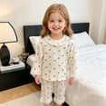thumbnail image 2 of Leey-World 4t Boys Pajamas Toddler Boys Pajamas 2-Piece Kids Pjs Set Soft Stretchy Long Sleeve Top and Pants size 12Months-7Years(White,110), 2 of 8