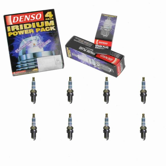 8 pc DENSO 5312 Iridium Power Spark Plugs for IK27 Ignition Wire Secondary