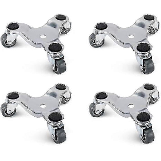 4 Pack 6 Inch Steel Tri-dolly Set For Moving Furniture And Appliances 220lbs Load Capacity