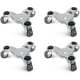 thumbnail image 1 of 4 Pack 6 Inch Steel Tri-dolly Set For Moving Furniture And Appliances 220lbs Load Capacity, 1 of 5