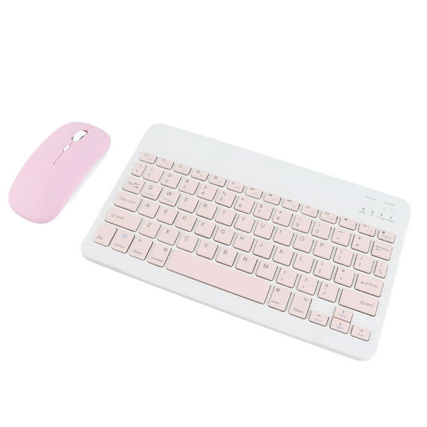 Combinación de teclado y ratón inalámbricos, Juego de ratón y teclado inalámbrico teclados de computadora de 10 pulgadas teclado de ratón inalámbrico para tableta móvil