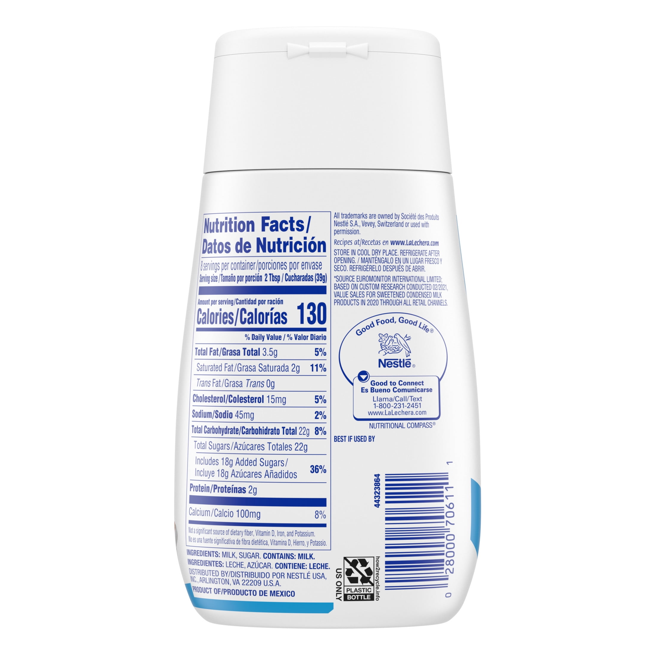 Nestle La Lechera Sweetened Condensed Milk, 11.8 oz Squeeze Bottle