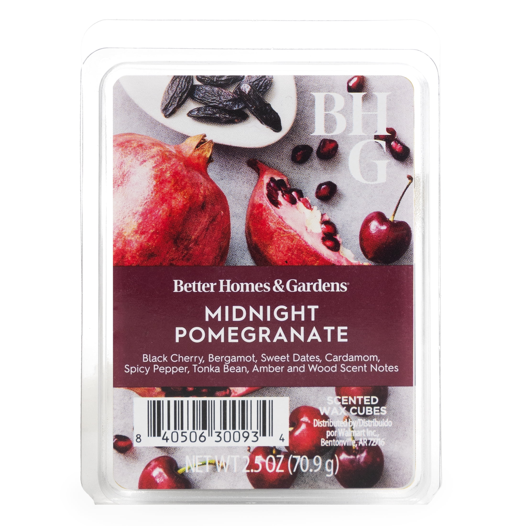 Better Homes & Gardens 2.5oz Wax Melts Midnight Pomegranate Midnight Pomegranate