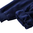 thumbnail image 5 of XIMIN Boys and Girls Preppy Sweatsuit Set, 2 Piece Outfit with Mock Neck Zip Up Top and Joggers, Fall Winter Athletic Wear (Navy, 9-10 Years), 5 of 8