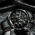 thumbnail image 3 of Men Watches Luxury Crrju Brand Chronograph Men Sport Watches High Quality Leather Strap Quartz Wristwatch Relogio Masculino - Quartz Wristwatches, 3 of 6