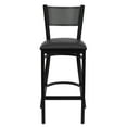 thumbnail image 7 of Flash Furniture 2 Pk. HERCULES Series Black Grid Back Metal Restaurant Barstool - Black Vinyl Seat, 7 of 7