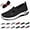 Black, variant on Women's Comfortable Breathable Knitted Sneakers,Women's Cut-Out Sneakers, Lightweight Outdoor Casual Orthopedic Breathable Soft Slip On Flat Shoes