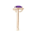 thumbnail image 3 of ANGARA Natural 1.2 Ct. Amethyst with Diamond Halo Ring in 14K Rose Gold for Women (Ring Size: 3.5), 3 of 9