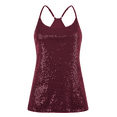 thumbnail image 4 of PrettyGuide Women's All Over Sequin Top Shimmer Strappy Camisole Sparkly Tank Tops Party Shirts, Small, 4 of 7