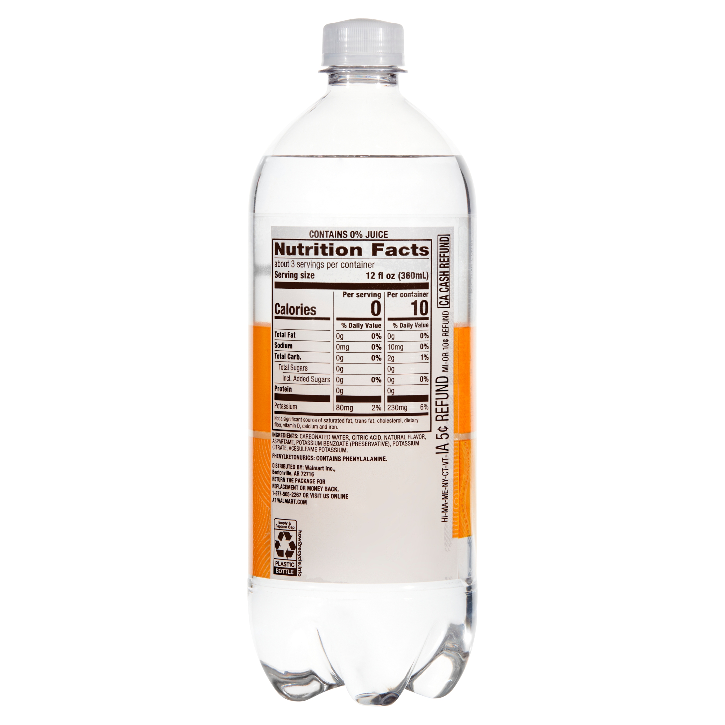 Clear American Sparkling Water, Mandarin Orange, 33.8 fl oz - image 5 of 7