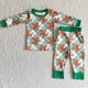 thumbnail image 1 of Ropa de dormir para niños, conjuntos de camisa de pan de jengibre, Top, pantalones verdes, ropa de moda, invierno, Navidad, venta al por mayor, 1 of 3